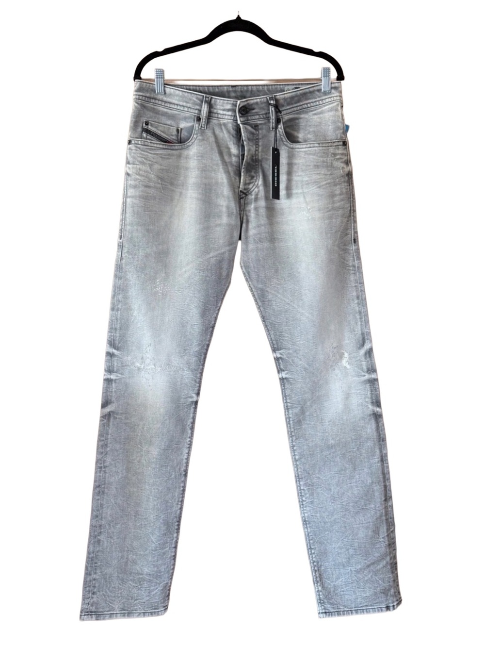 Diesel Buster Slim Tapered Jeans R99J6 Grey Stretch Men's W33 L32 NWT